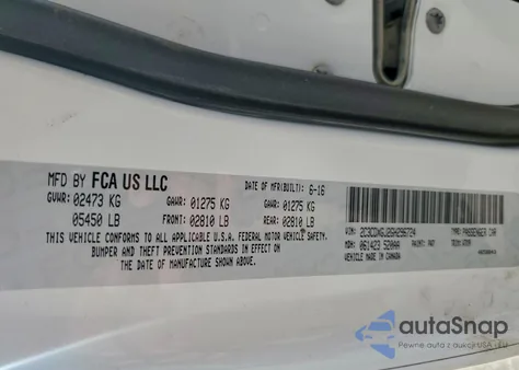 2016 Dodge Charger R/T Scat Pack z USA, uszkodzony, nr VIN 2C3CDXGJ2GH296724